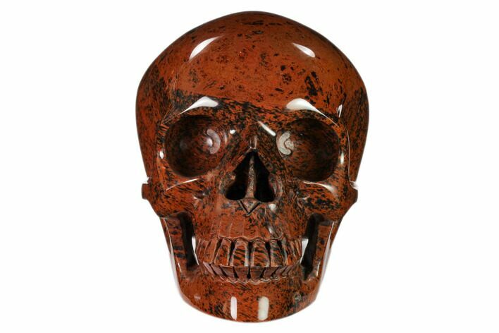 Realistic, Polished Mahogany Obsidian Skull #151202